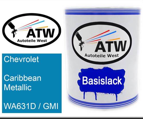 Chevrolet, Caribbean Metallic, WA631D / GMI: 1L Lackdose, von ATW Autoteile West.
